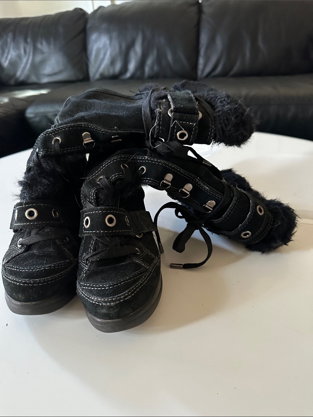 Black Faux-Fur High Top women Boots - Aldo